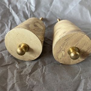 ANTHROPOLOGIE Marbled Cone Knob Pull Set NWT